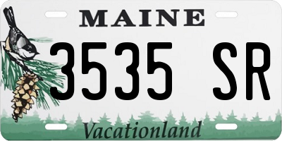 ME license plate 3535SR