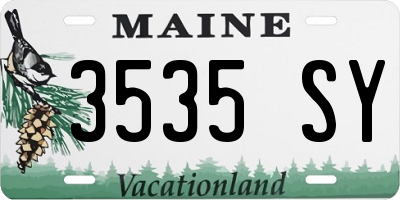 ME license plate 3535SY