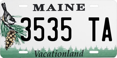 ME license plate 3535TA