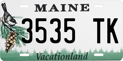 ME license plate 3535TK