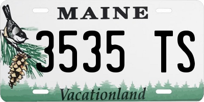 ME license plate 3535TS