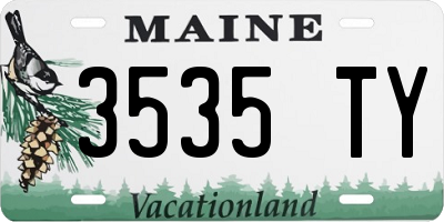 ME license plate 3535TY