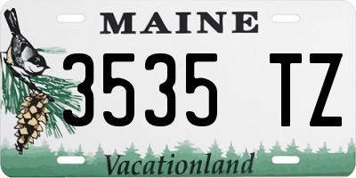 ME license plate 3535TZ