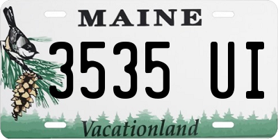 ME license plate 3535UI