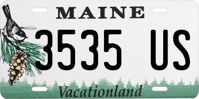 ME license plate 3535US