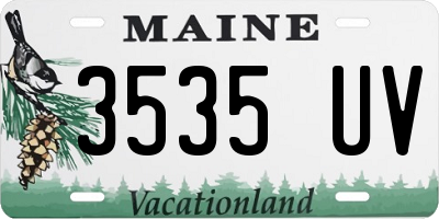 ME license plate 3535UV