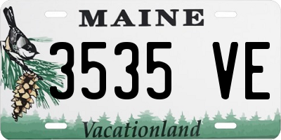 ME license plate 3535VE
