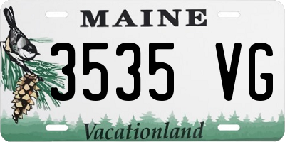 ME license plate 3535VG