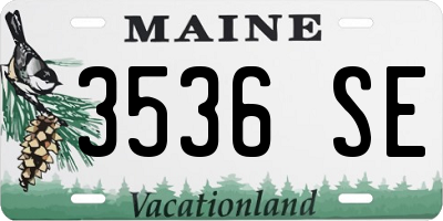 ME license plate 3536SE
