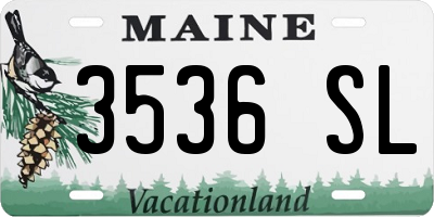 ME license plate 3536SL