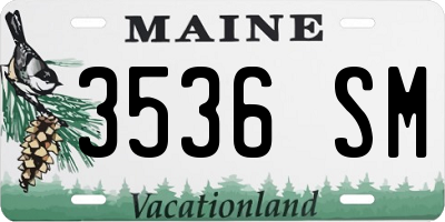 ME license plate 3536SM