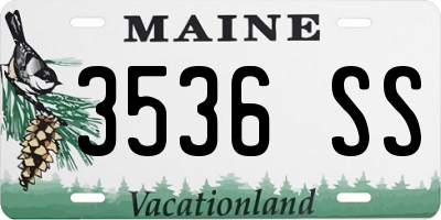 ME license plate 3536SS