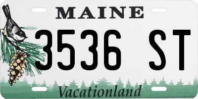 ME license plate 3536ST