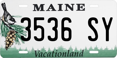 ME license plate 3536SY
