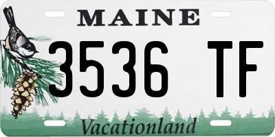 ME license plate 3536TF