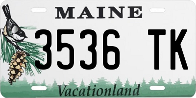ME license plate 3536TK