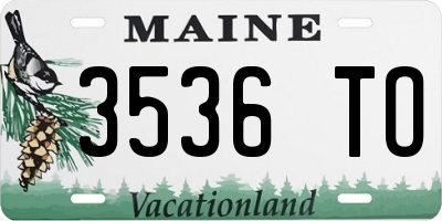 ME license plate 3536TO