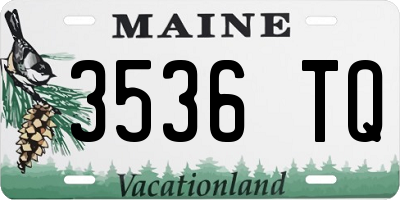 ME license plate 3536TQ