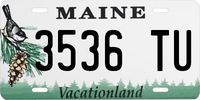 ME license plate 3536TU
