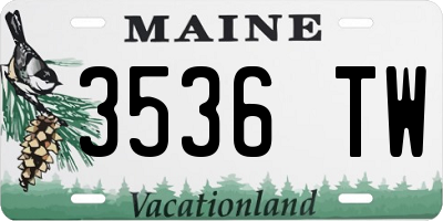ME license plate 3536TW
