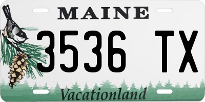 ME license plate 3536TX
