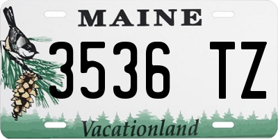 ME license plate 3536TZ