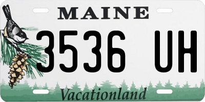 ME license plate 3536UH