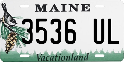 ME license plate 3536UL