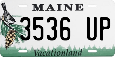 ME license plate 3536UP