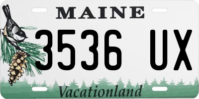 ME license plate 3536UX