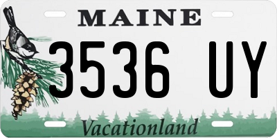 ME license plate 3536UY