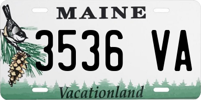 ME license plate 3536VA