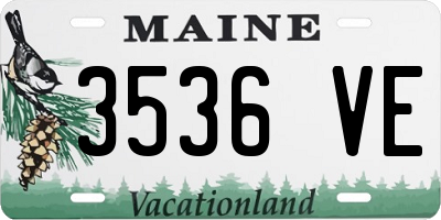ME license plate 3536VE