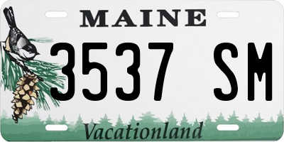 ME license plate 3537SM