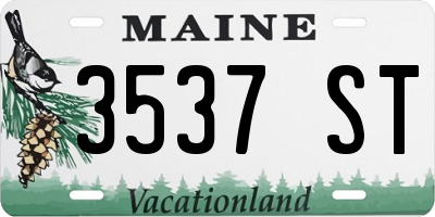 ME license plate 3537ST