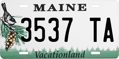 ME license plate 3537TA