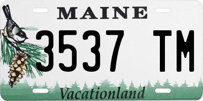 ME license plate 3537TM