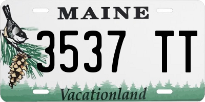ME license plate 3537TT