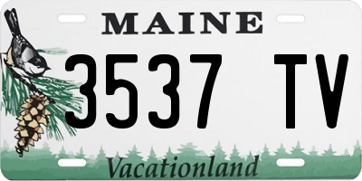 ME license plate 3537TV