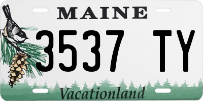 ME license plate 3537TY