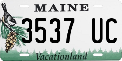 ME license plate 3537UC