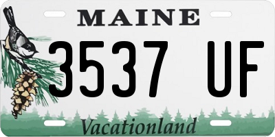 ME license plate 3537UF