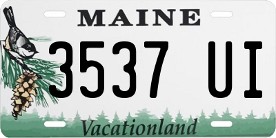 ME license plate 3537UI