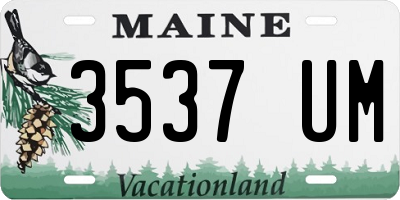 ME license plate 3537UM
