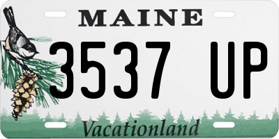 ME license plate 3537UP