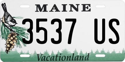 ME license plate 3537US