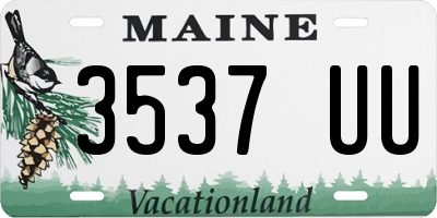 ME license plate 3537UU