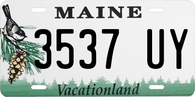 ME license plate 3537UY