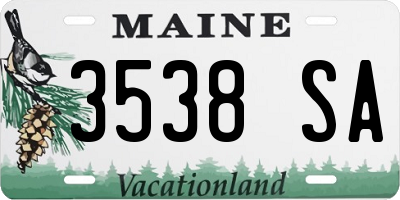 ME license plate 3538SA