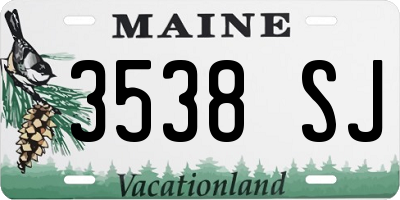 ME license plate 3538SJ